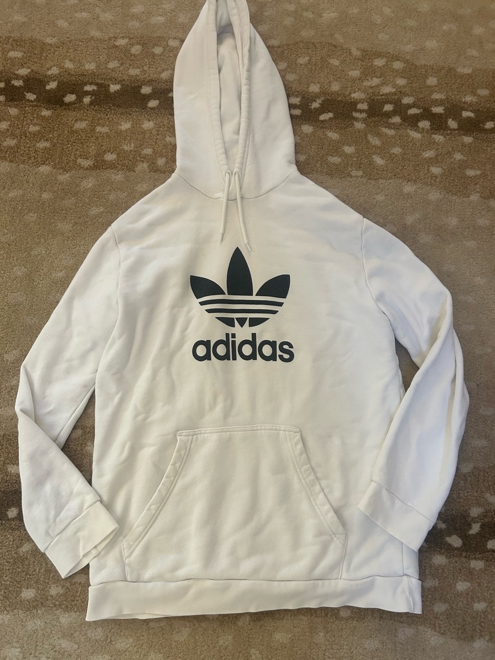 Adidas Men’s Trefoil Black and White Hoodie